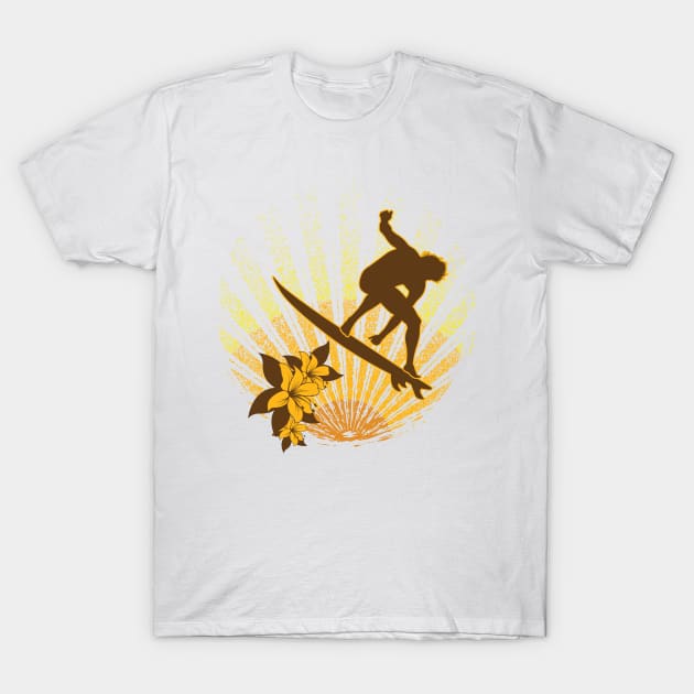 Summer Surfer T-Shirt by positivedesigners